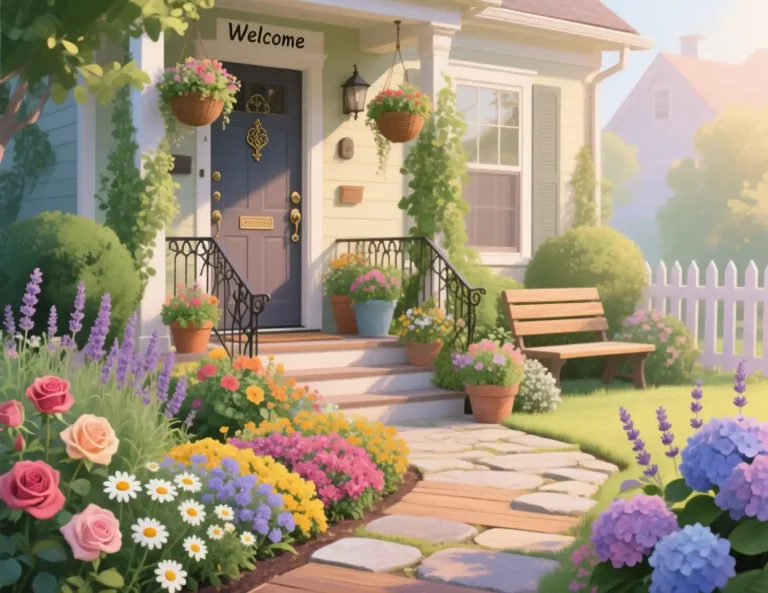 Front Porch Garden Flower Beds