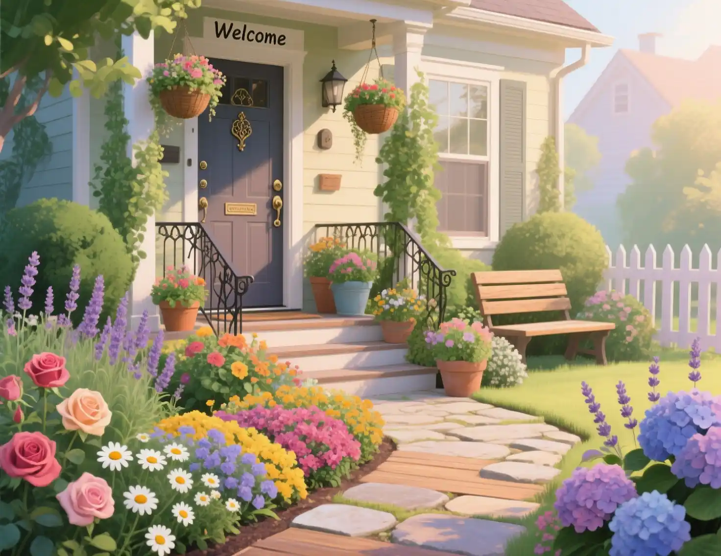 Front Porch Garden Flower Beds