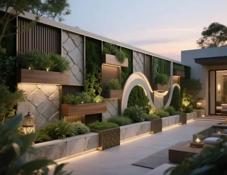Terrace Garden Wall Design Ideas