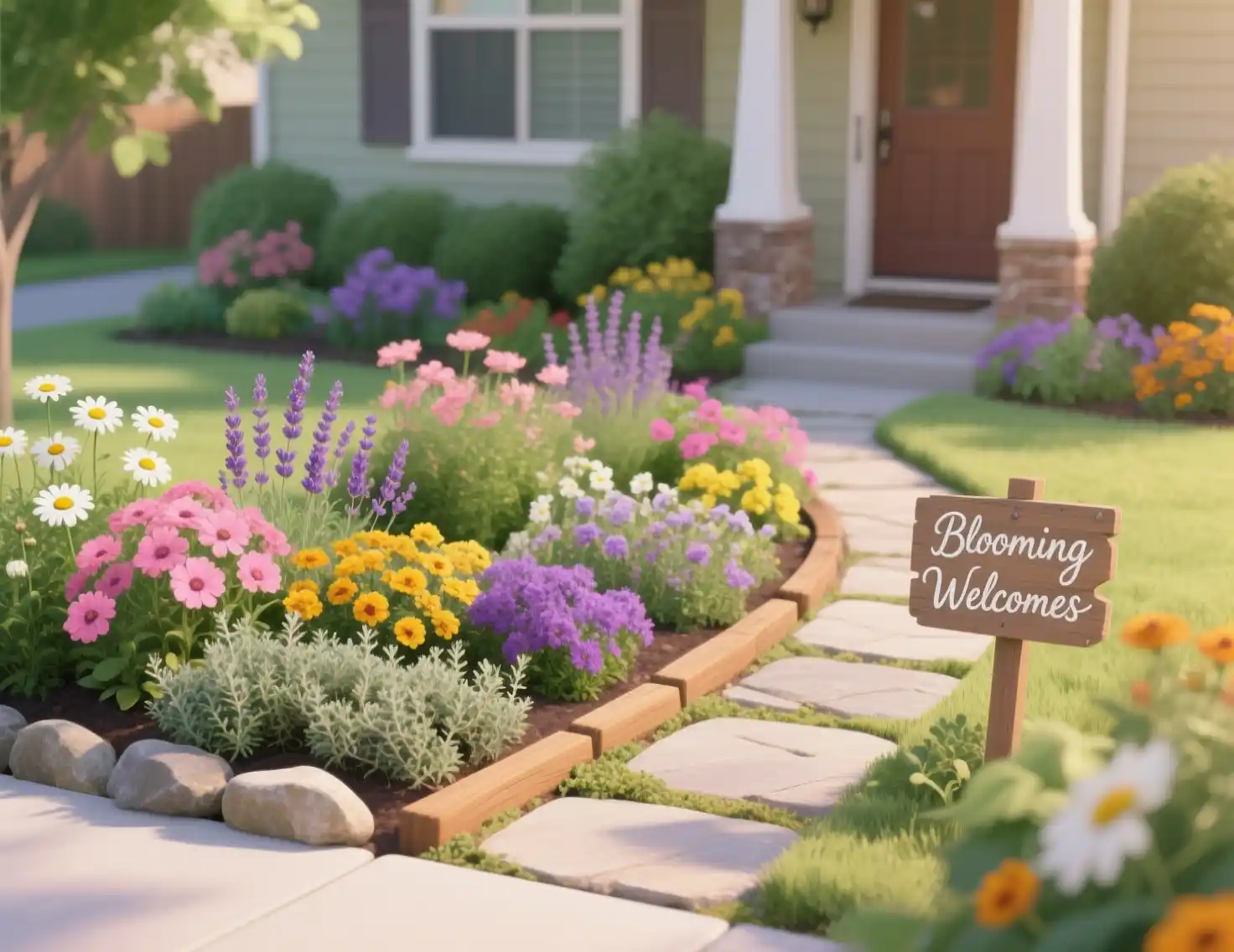 Small Flower Garden Ideas for Front Yard