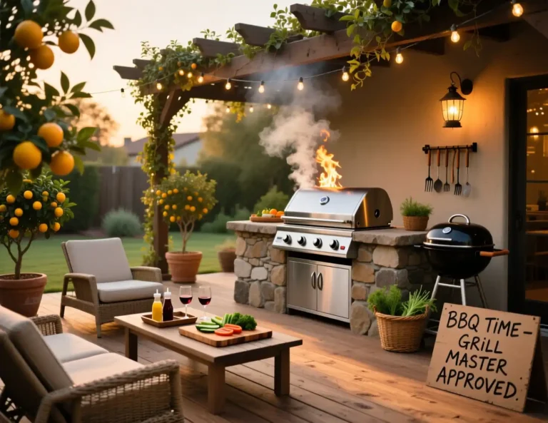 Back Yard BBQ Ideas Grill Area Patio
