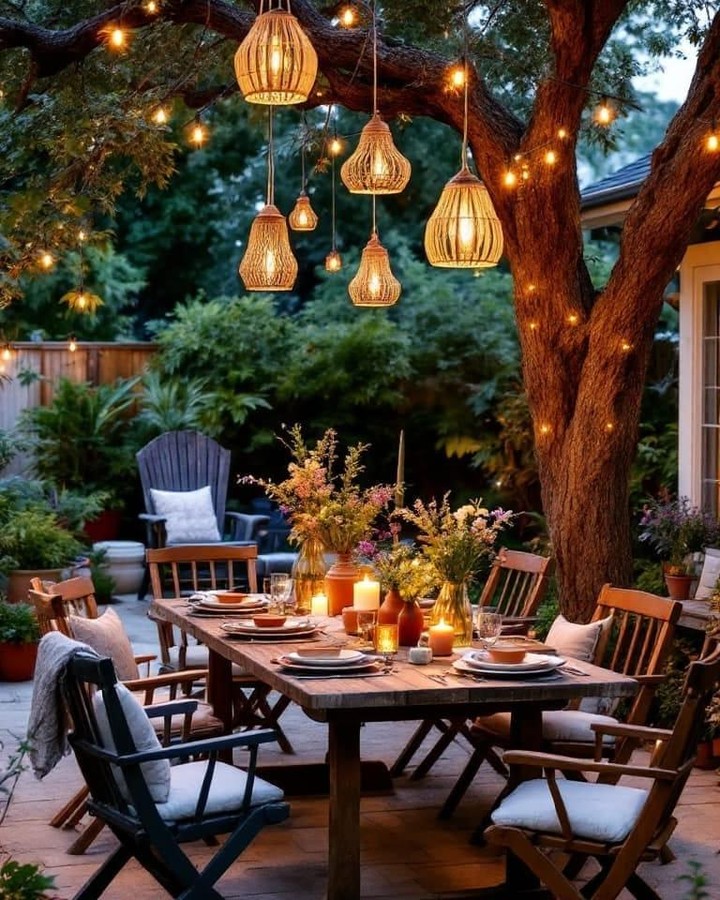 Outdoor Patio Table Decor Ideas