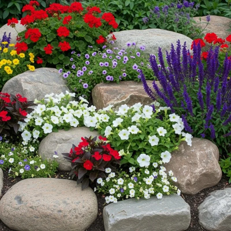 Flower Bed Ideas with Rocks